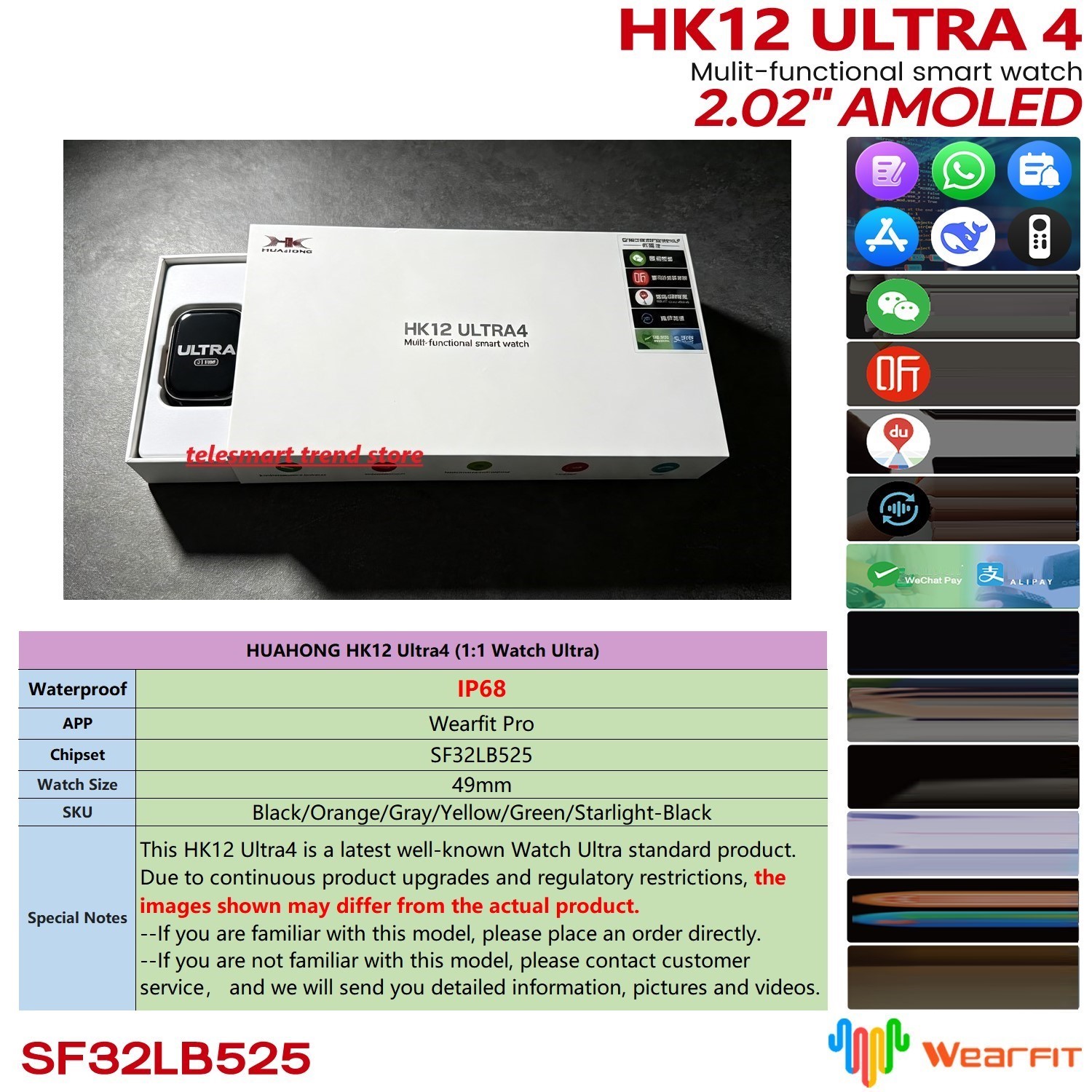 Smartwatch Nexus - Jam Tangan Pintar Huahong Amoled HK12