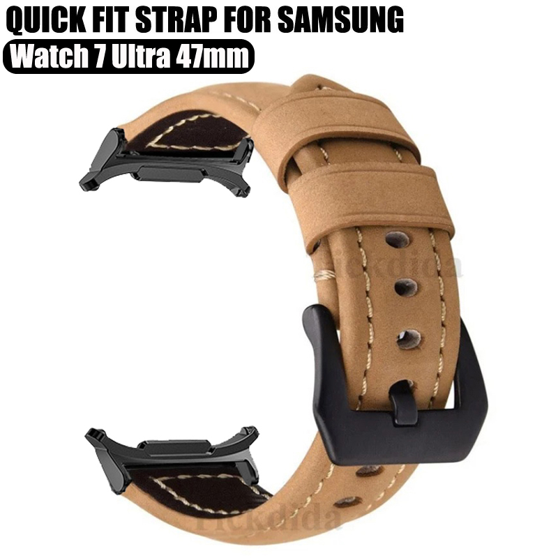 Samsung Smartwatch Ultra Accessories - Tali kulit asli kualitas tinggi untuk