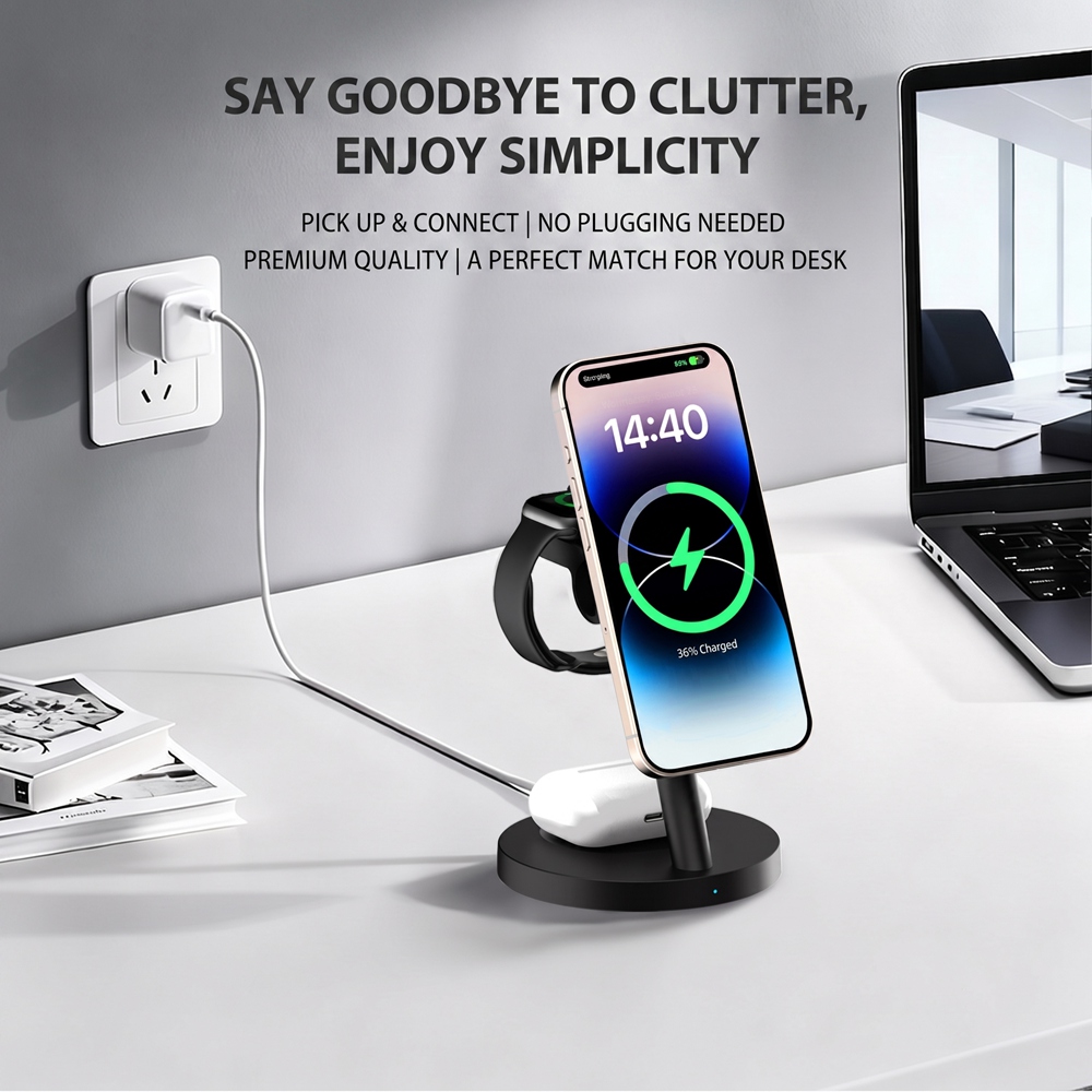 Stasiun Pengisian Daya Nirkabe - Wireless Charger Watch ulasan dan harga