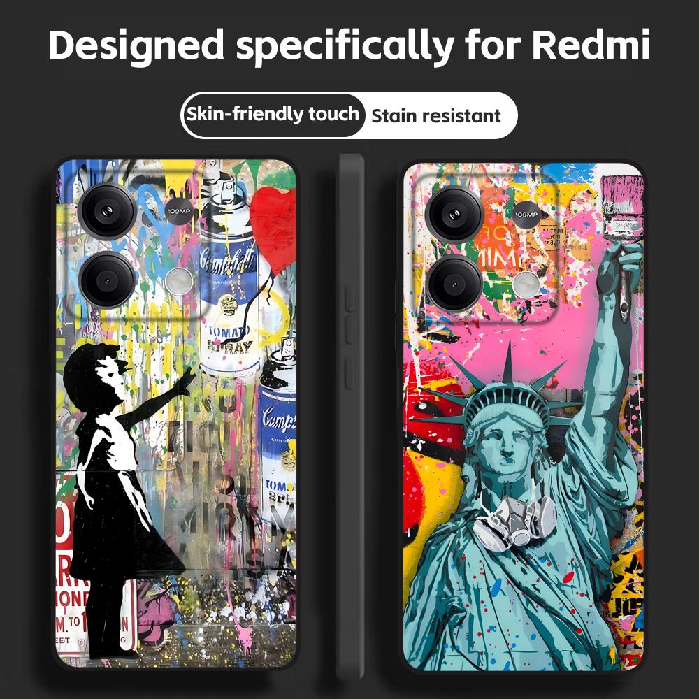 Casing Ponsel Seni Grafiti Ban - Xiaomi Redmi Note 14 ulasan dan harga