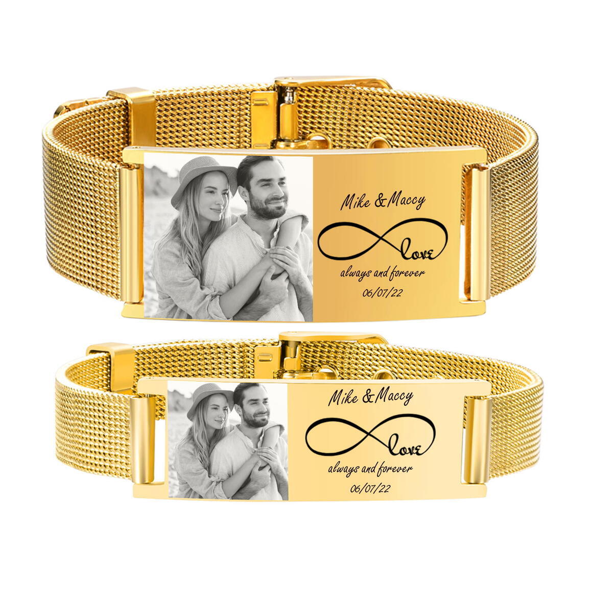 Gelang ID pribadi untuk pria w - Stainless Mesh Band ulasan dan harga