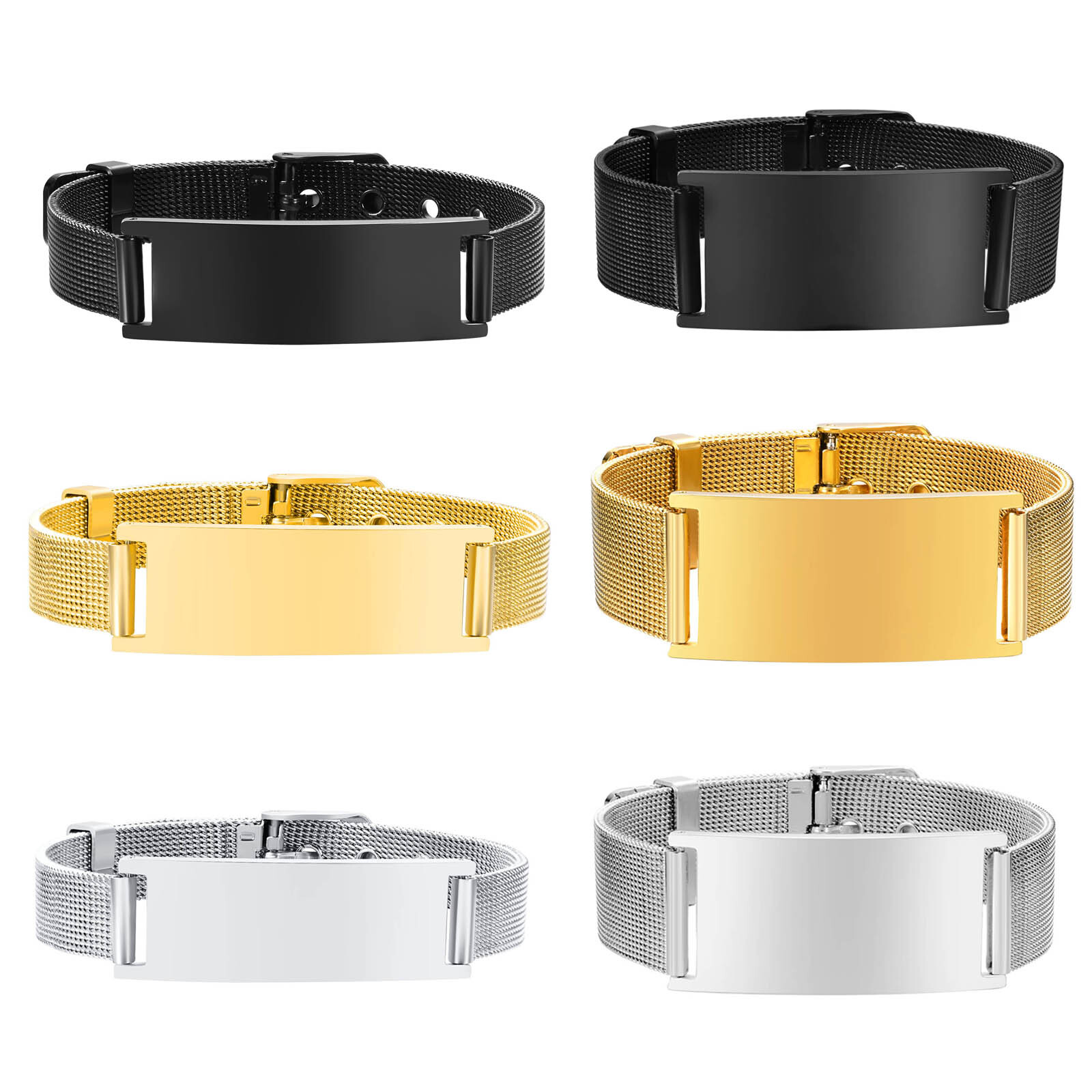 Gelang ID pribadi untuk pria w - Stainless Mesh Band ulasan dan harga