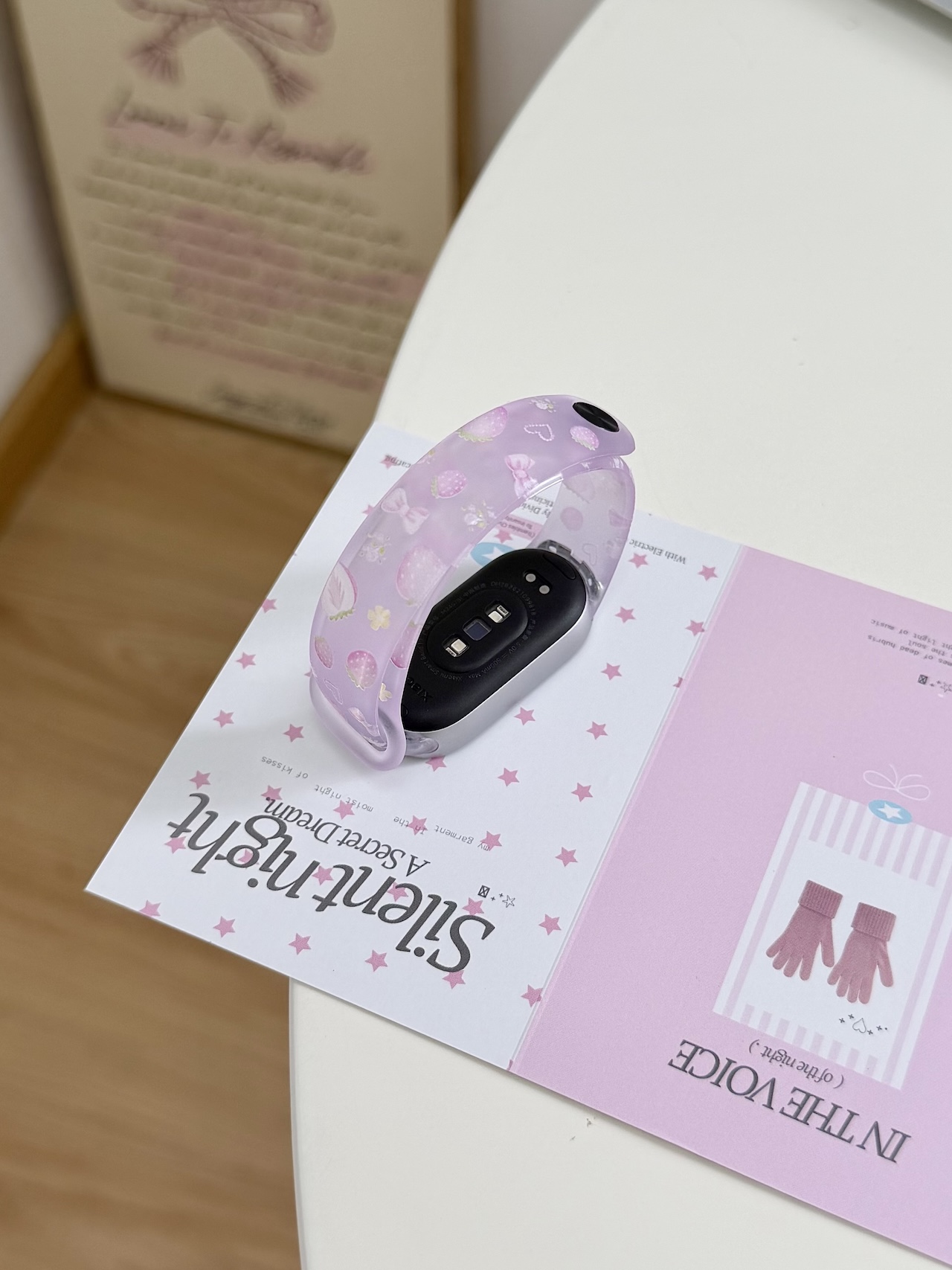 Tali TPU Motif Pita Stroberi S - Android Smartwatch Accessories ulasan dan harga