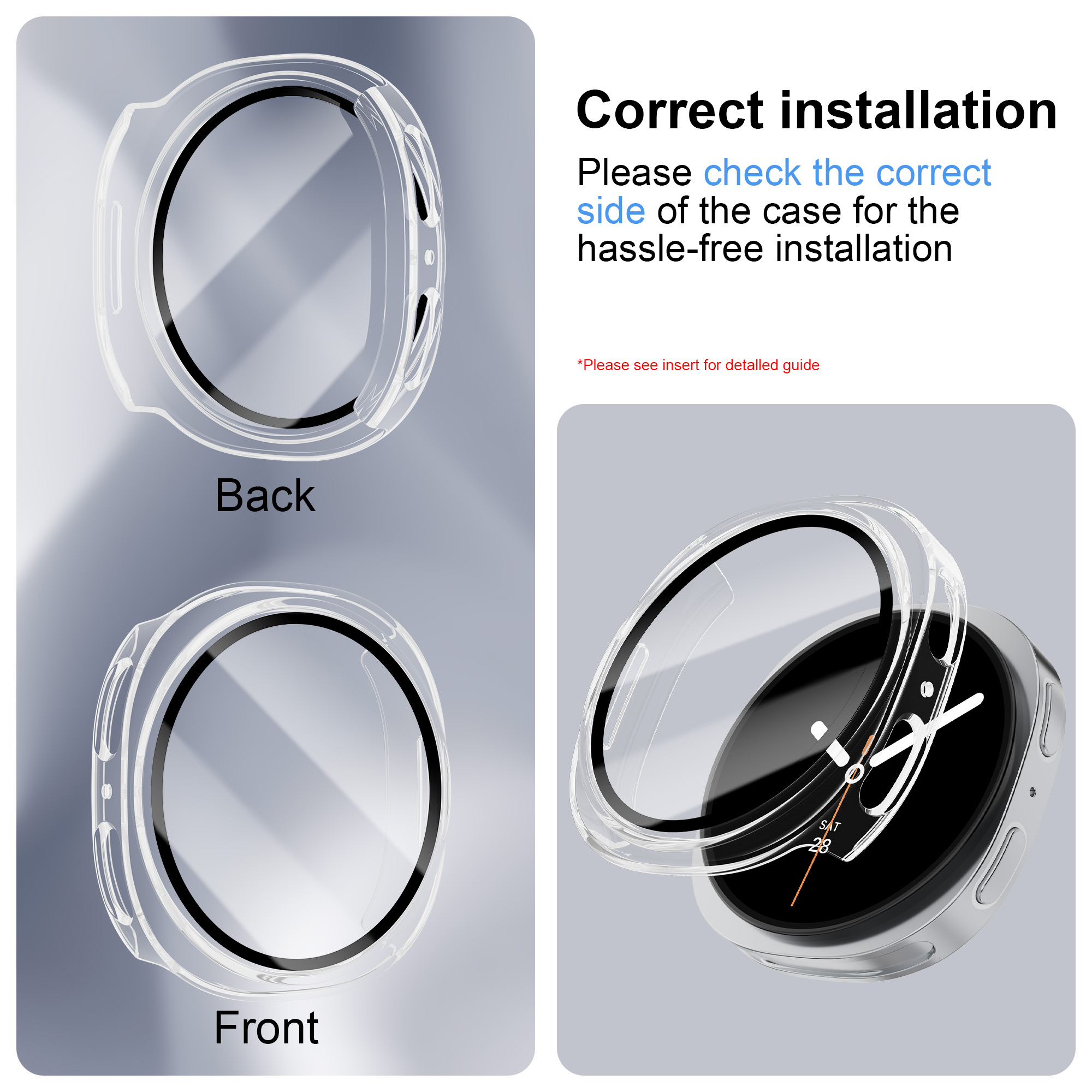 Kaca Antigores + Casing PC unt - Smartwatch Band Accessories ulasan dan harga