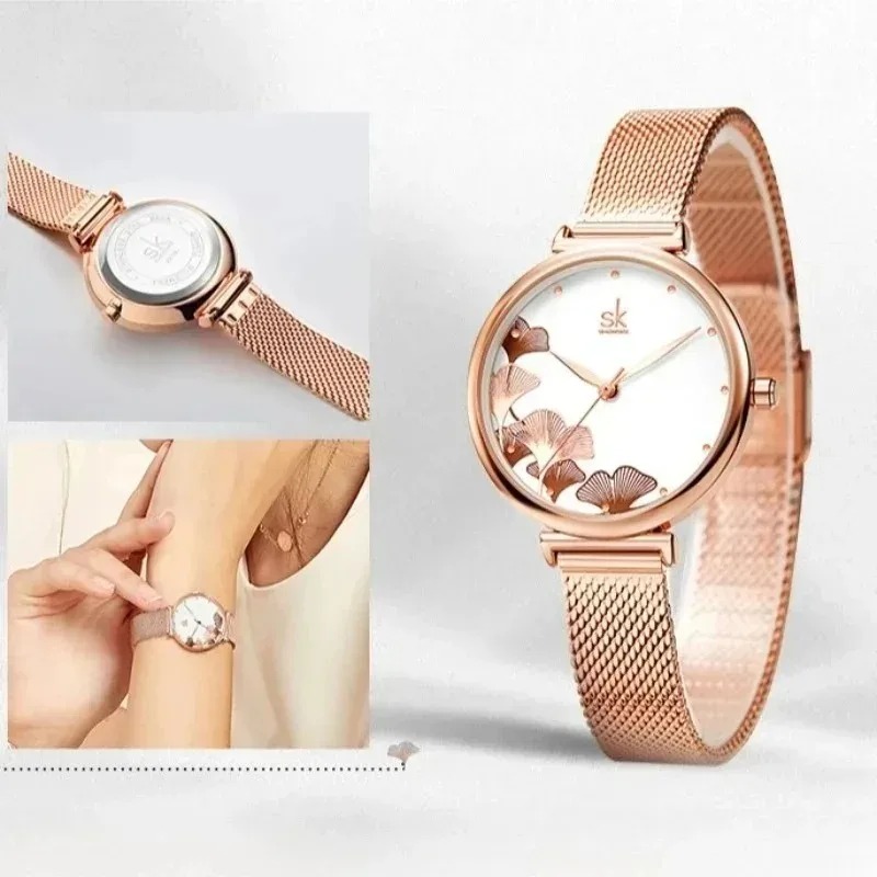 Jam tangan wanita mewah motif  - Stainless Mesh Band ulasan dan harga