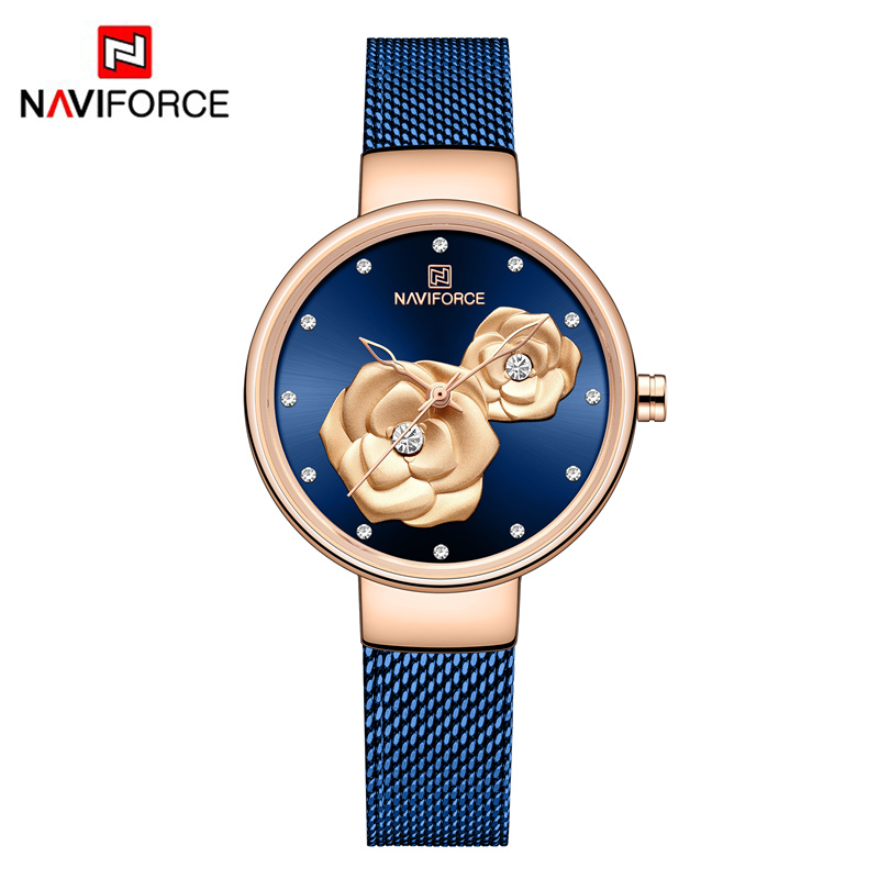 NAVIFORCE Set Jam Tangan Wanit - Stainless Mesh Band ulasan dan harga